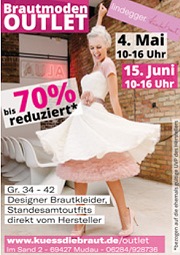 Brautmoden-Outlet 04.05./15.06.