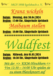 Waldfest Igelsbach 01.05.